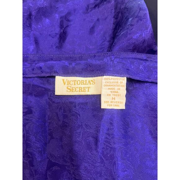 Vintage Victorias Secret Gold Label Royal Purple Slip Dress Size M - Picture 3 of 4